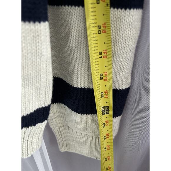 NWT Chaps (XL) Kent Arrow HTR Blue Striped Pullover Sweater Men's XL - Picture 6 of 9